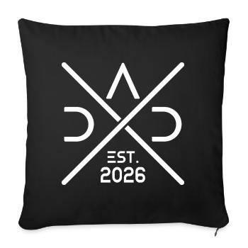 Dad 2026 – First Father's Day Gift Est. 2026 - Sofa pillowcase 17,3'' x 17,3'' (45 x 45 cm) - black - Front