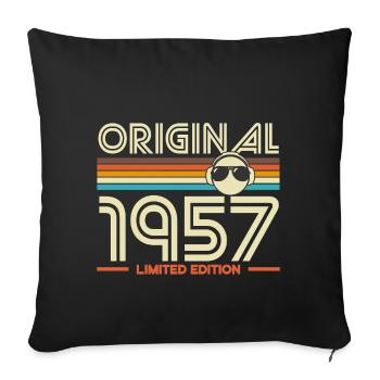 Original 1957 édition limitée - Housse de coussin décorative 45 x 45 cm - noir - Devant