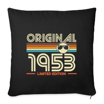 Original 1953 Retro Limited Edition - Sofa pillowcase 17,3'' x 17,3'' (45 x 45 cm) - black - Front