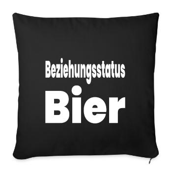 Bier - Sofakissenbezug 45 x 45 cm - Schwarz - Vorne