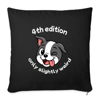 4th Edition - White - Sofa pillowcase 17,3'' x 17,3'' (45 x 45 cm) - black - Front