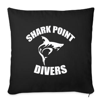 SHARK POINT DIVERS - Sofa pillowcase 17,3'' x 17,3'' (45 x 45 cm) - black - Front