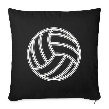 Volleyball Circle Pattern - Sofa pillowcase 17,3'' x 17,3'' (45 x 45 cm) - black - Front