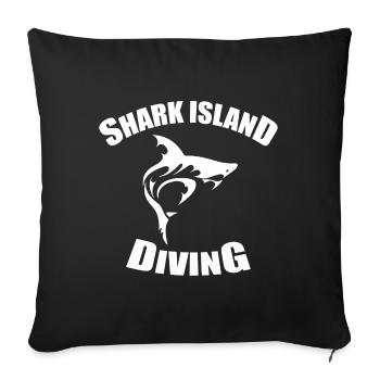 SHARK ISLAND DIVING - Sofa pillowcase 17,3'' x 17,3'' (45 x 45 cm) - black - Front