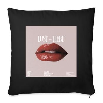 Lust und Liebe: Lippenkunst  - Sofakissenbezug 45 x 45 cm - Schwarz - Vorne