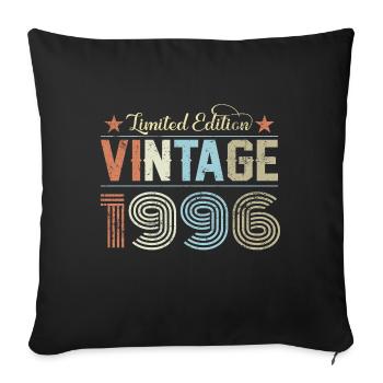 30e anniversaire du millésime 1996 - Housse de coussin décorative 45 x 45 cm - noir - Devant