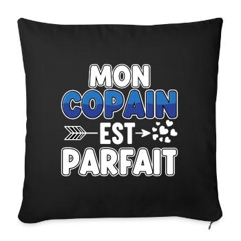 My boyfriend is perfect gifts for darling humor - Sofa pillowcase 17,3'' x 17,3'' (45 x 45 cm) - black - Front