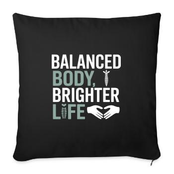Spécialiste certifié en équilibre anatomique clinique - Housse de coussin décorative 45 x 45 cm - noir - Devant
