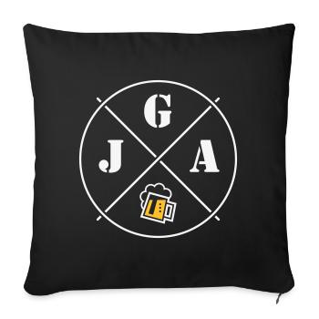 Bachelor Party Beer (Bachelor Party Circle Symbol NEG2C) - Sofa pillowcase 17,3'' x 17,3'' (45 x 45 cm) - black - Front