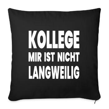 collègue - Housse de coussin décorative 45 x 45 cm - noir - Devant