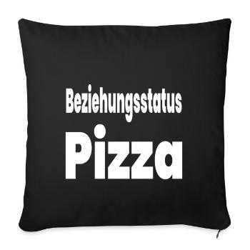 Pizza - Housse de coussin décorative 45 x 45 cm - noir - Devant