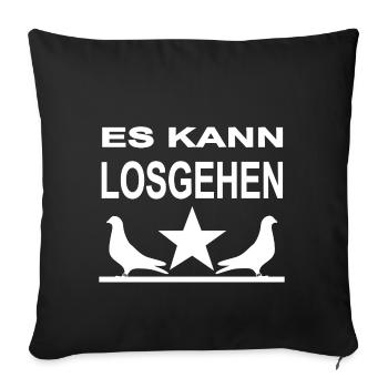 Colombes - Housse de coussin décorative 45 x 45 cm - noir - Devant