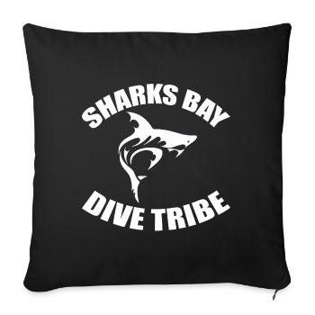 SHARKS BAY DIVE TRIBE - Sofa pillowcase 17,3'' x 17,3'' (45 x 45 cm) - black - Front