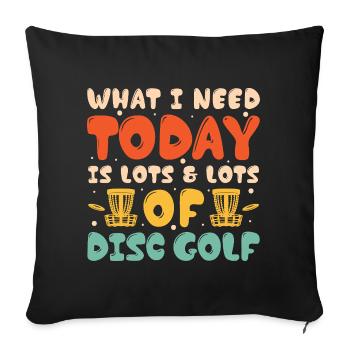 Cadeaux de disc golf Disc Golf - Housse de coussin décorative 45 x 45 cm - noir - Devant