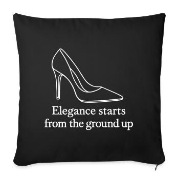 High Heel Line Art – Elegance Fashion Quote - Sofa pillowcase 17,3'' x 17,3'' (45 x 45 cm) - black - Front