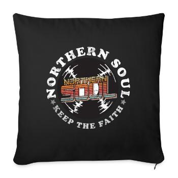 Northern Soul Vintage - Housse de coussin décorative 45 x 45 cm - noir - Devant