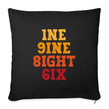 Vintage 1986 - Sofa pillowcase 17,3'' x 17,3'' (45 x 45 cm) - black - Front