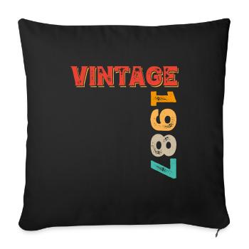 Millésime 1987 - Housse de coussin décorative 45 x 45 cm - noir - Devant