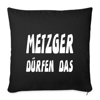 Metzger - Sofakissenbezug 45 x 45 cm - Schwarz - Vorne