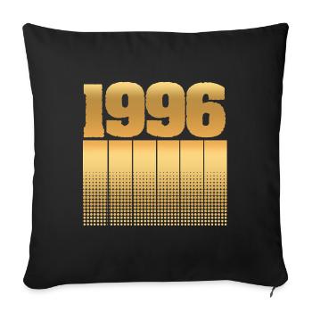 1996 - Sofa pillowcase 17,3'' x 17,3'' (45 x 45 cm) - black - Front