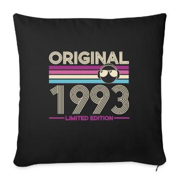 Original 1993 Édition Limitée Rétro - Housse de coussin décorative 45 x 45 cm - noir - Devant