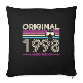 Original 1998 Limited Edition Retro - Sofakissenbezug 45 x 45 cm - Schwarz - Vorne