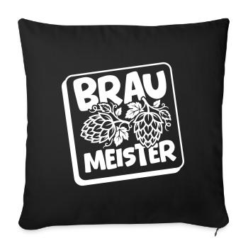 Braumeister Brewery Hopfen - Sofa pillowcase 17,3'' x 17,3'' (45 x 45 cm) - black - Front