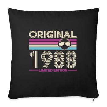Original 1988 Limited Edition - Sofa pillowcase 17,3'' x 17,3'' (45 x 45 cm) - black - Front