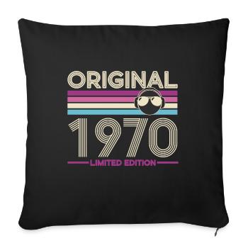 Original 1970 Retro Edition - Housse de coussin décorative 45 x 45 cm - noir - Devant