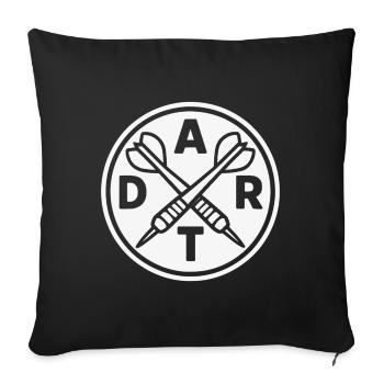 Tenue sportive du logo DART Arrows - Housse de coussin décorative 45 x 45 cm - noir - Devant