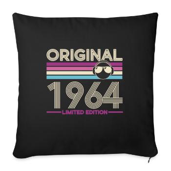 Original 1964 Vintage édition - Housse de coussin décorative 45 x 45 cm - noir - Devant