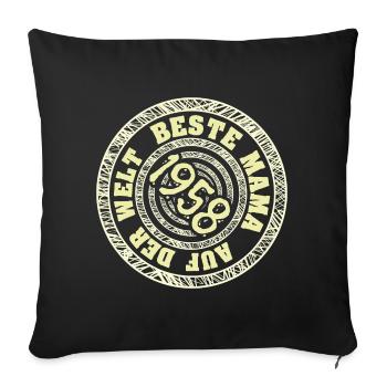 1958 - Sofa pillowcase 17,3'' x 17,3'' (45 x 45 cm) - black - Front