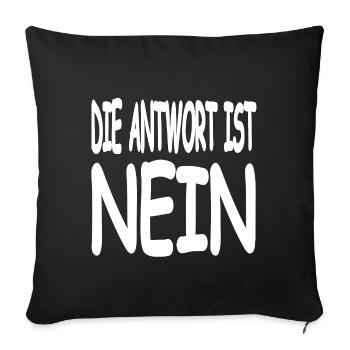 Nein - Sofakissenbezug 45 x 45 cm - Schwarz - Vorne