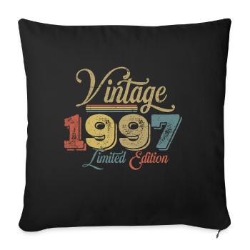 Millésime 1997 - Housse de coussin décorative 45 x 45 cm - noir - Devant