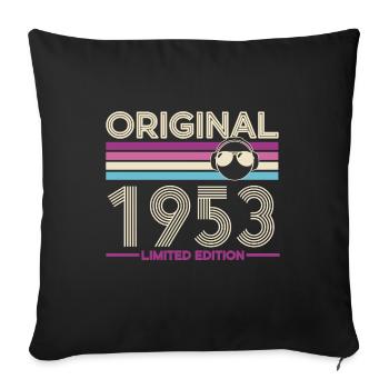 Original 1953 Limited Edition - Sofa pillowcase 17,3'' x 17,3'' (45 x 45 cm) - black - Front