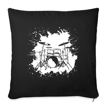 percussion - Sofa pillowcase 17,3'' x 17,3'' (45 x 45 cm) - black - Front