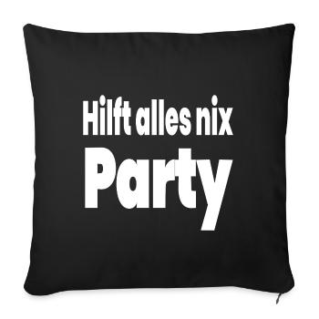 Parti - Housse de coussin décorative 45 x 45 cm - noir - Devant