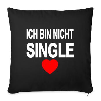 Single - Sofakissenbezug 45 x 45 cm - Schwarz - Vorne