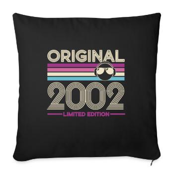 2002 Retro Limited Edition - Sofa pillowcase 17,3'' x 17,3'' (45 x 45 cm) - black - Front