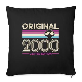 Original 2000 Limited Edition - Sofa pillowcase 17,3'' x 17,3'' (45 x 45 cm) - black - Front