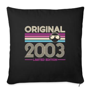 Original 2003 édition limitée - Housse de coussin décorative 45 x 45 cm - noir - Devant