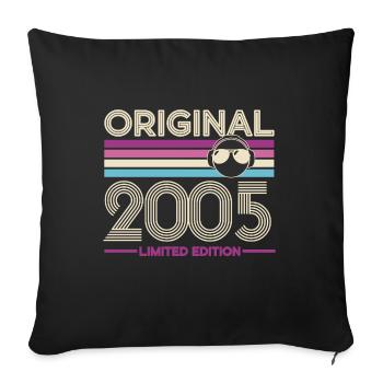 Original 2005 Limited Edition - Sofa pillowcase 17,3'' x 17,3'' (45 x 45 cm) - black - Front