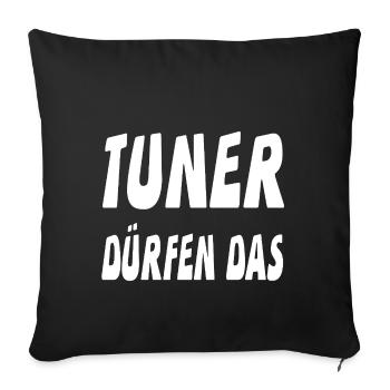 Tuner - Sofakissenbezug 45 x 45 cm - Schwarz - Vorne