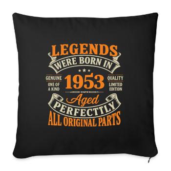 Légendes 1953 — Parfaitement Aîné - Housse de coussin décorative 45 x 45 cm - noir - Devant