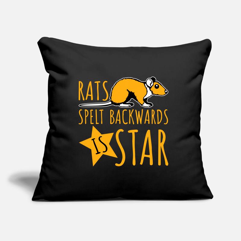 Rats Spelt Backwards Is Star Lustiger Ratte Spruch Sofa pillowcase 17,3'' x 17,3'' (45 x 45 cm)