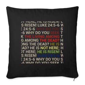 Il est ressuscité - Housse de coussin décorative 45 x 45 cm - noir - Devant
