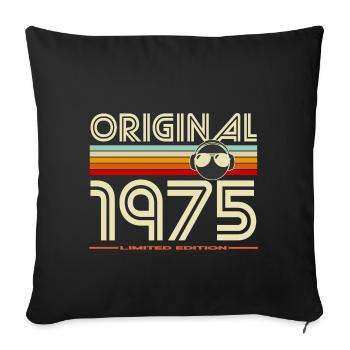 Original 1975 Limited Edition - Sofa pillowcase 17,3'' x 17,3'' (45 x 45 cm) - black - Front