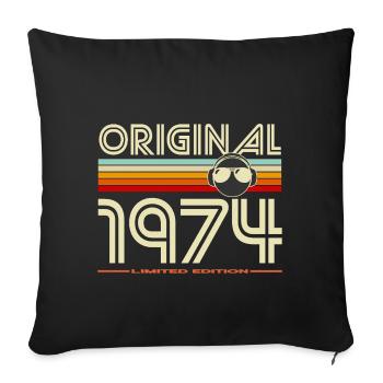Original 1974 Retro Edition - Sofa pillowcase 17,3'' x 17,3'' (45 x 45 cm) - black - Front