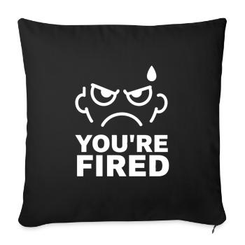 Visage en colère viré - Housse de coussin décorative 45 x 45 cm - noir - Devant