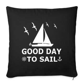 Sail - Sofa pillowcase 17,3'' x 17,3'' (45 x 45 cm) - black - Front